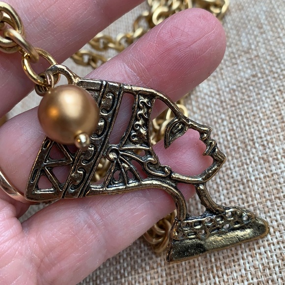 Ancient Egypt Upcycle Necklace One of a kind Design by Twinsdesign Handmade - Picture 2 of 15